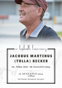 BECKER-Jacobus-Martinus-Nn-Tolla-1970-2024-M