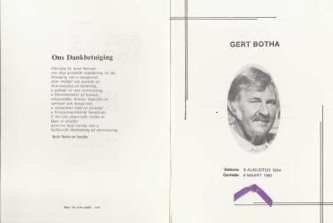 BOTHA-Gert-1934-1990-M