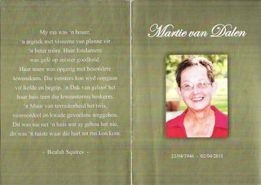 DALEN-VAN-Martie-1946-2011-F
