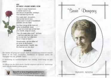 DEMPSEY-Susara-Aletta-Nn-Sarie-1939-2014-F