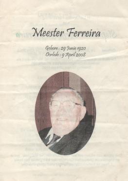 FERREIRA-Stephanus-Cornelius-Nn-Meester-1920-2008-M