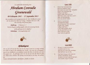 GROENEWALD-Abraham-Conradie-Nn-Abraham-1945-2015-M_2