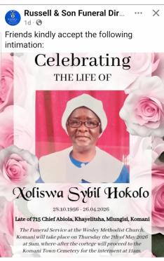 HOKOLO-Xoliswa-Sybil-1956-2026-F-01