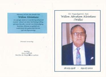 KLEINHANS-Willem-Abraham-1918-2011-M