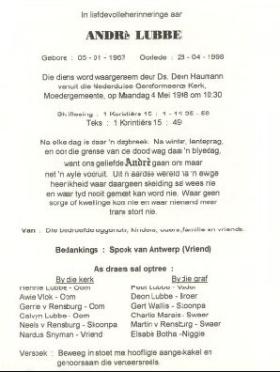 LUBBE-André-1967-1998-M