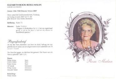 MALAN-Elizabeth-Roos-Nn-Rosa-nee-VanStraten-1928-2007-F