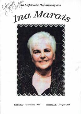 MARAIS-Ina-1945-2006-F