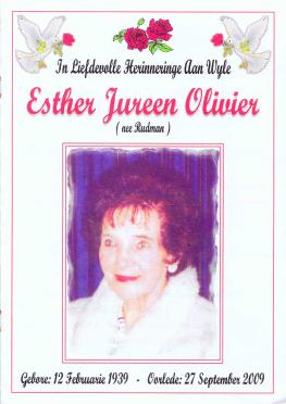 OLIVIER-Esther-Jureen-Nn-OuLady-nee-Rudman-1939-2009-F