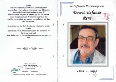 RENS-DeWet-Stefanus-1935-2008-M