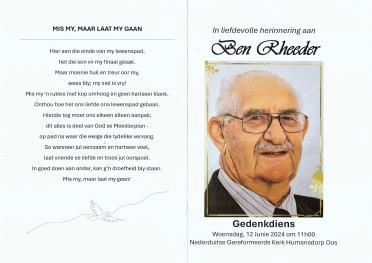 RHEEDER-Ben-1940-2024-M