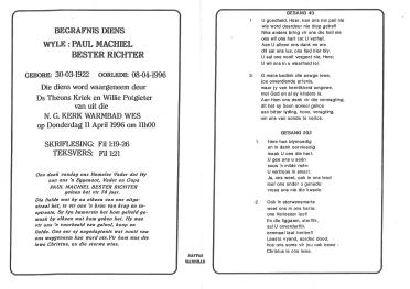 RICHTER-Paul-Machiel-Bester-1922-1996-M