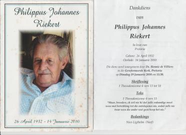 RIEKERT-Philippus-Johannes-1932-2010-M