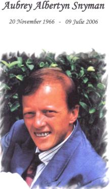 SNYMAN-Aubrey-Albertyn-1966-2006-M