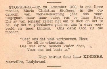 STOFBERG-Surnames-Vanne