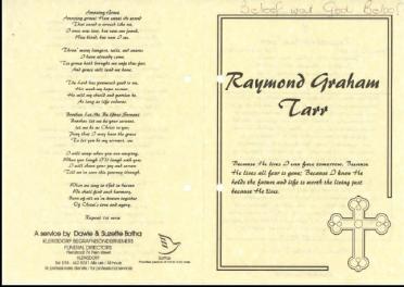 TARR-Raymond-Graham-1941-2000-GGSA.NoordWesVersameling-M