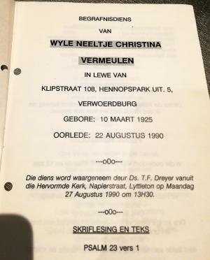 VERMEULEN-Neeltje-Christina-1925-1990-F